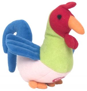 rooster plush dog toy crowing interactive item # p13