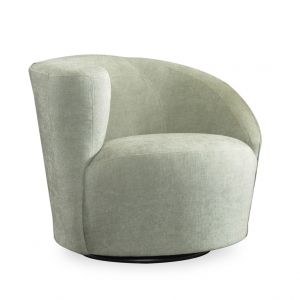 Contemporary Modern Sam Moore Zoe Upholstered Swivel Chair Black Ultra 