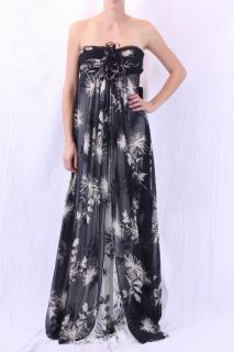   Black Label Silk Empire Waist Strapless Celinda Gown E1001D18