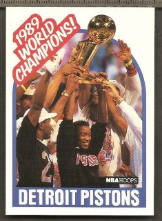 DETROIT PISTONS WORLD CHAMPIONS CARD   1989 NBA HOOPS CARD #353