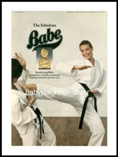   Super Model Faberge Babe Perfume Fragrance Karate Ad 1976
