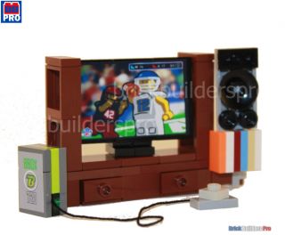 TV Entertainment Center City Lego® Custom Football 10185 10182 