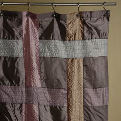 Chapel Hill Gridlock Fabric Shower Curtain Patchwork