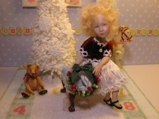 OOAK Miniature Dollhouse Girl Doll * Lauren * by Carol McBride