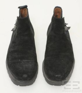 Cesare PACIOTTI Black Suede Mens Ankle Boots Size 8 5