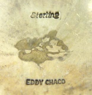   Sterling Silver Designer Signed Eddy Chaco Pin Brooch 23 Grams LOVELY