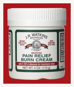 Watkins Pain Relief Burn Cream 4oz Medicated Lidocaine all 