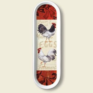 Ceramic Spoon Rest American Country Rooster Kitchen Decor