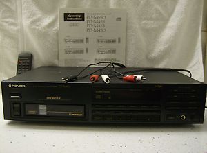 Pioneer cd player: PD M455 6 disc changer w/remote, manual, cartridge 