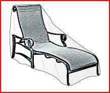 Patio Chaise Lounge Cover with Mildew Resistant Vent