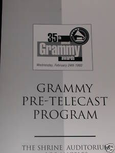1993 Grammy Pre Telecast Program Chaka Khan Autograph
