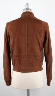 New $4000 Cesare Attolini Brown Jacket Zipper Front 40 50