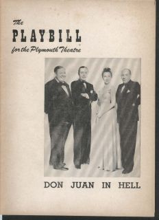   Juan in Hell Playbill 4/28/52 Charles Boyer Laughton Cedric Hardwicke