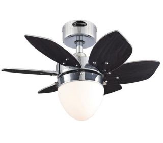   7864400 Origami Chrome 24 Ceiling Fan w/ Light & Pull Chains