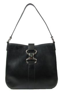 Celine Paris Black Leather Structured Purse Shoulder Bag Handbag 