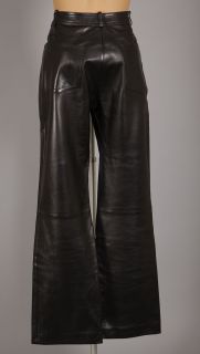 celine black lambskin leather jeans sz 38 $ 1900