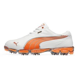 Puma Super Cell Fusion Ice Golf Shoes White/Vibrant Orange/Smoke