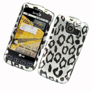 LG Optimus V Cell Phone Faceplates Cover Whiteleopard