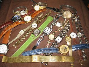 mixed lot Watches,Mens & Womens   Seiko, Gruen, Acqua,Geneva, Guess 
