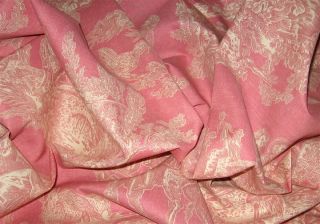 yards Magnificent Stroheim Rose Toile 100% Cotton Drapery Upholstery 