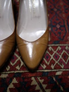 Vintage 1980s Chantal Italian Leather Classic High Heel Pumps 6 5 B 37 