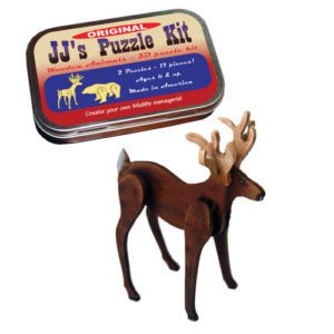 JJs Animal Wood Puzzle Deer Bear Toy USA Channel Craft
