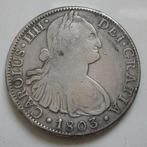 1803 Spanish Mexico 8 Reales MO ft Charles IIII