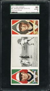 1912 T202 Hassan Triple Folder 9 Walter Johnson SGC 80
