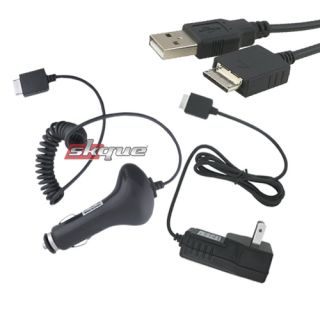 USB Cable Wall Car Charger for Sony Walkman MP3 Player
