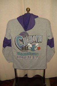 Vintage Charlotte Hornets Hoodie Pullover SHIRT Small 1990s
