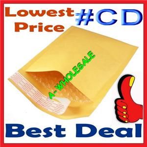 250 #CD Size 7.25 x 8 Kraft Bubble Mailers Envelopes 7 x 7 useful 