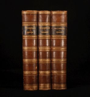 C1875 3 Vols The Plays of Shakespeare by Cowden Clarke
