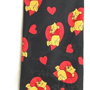 Pooh Black Red Yellow Disney Winnie The Pooh Heart Neck Tie Necktie 