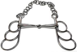 SS Butterfly Bit with Curb Chain Horse Tack
