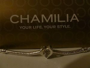 Authentic Chamilia Jeweled Heart 925 Cham Ja 14