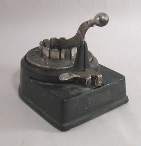 Antique Check Writer Protector Punch Cast Iron Works