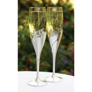   Wedding Toasting Flutes Love Always Engraved Champagne Glasses