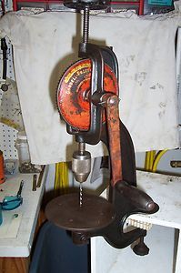 Antique Vintage Old Tools Hand Drill Press Boring Machine Goodell 