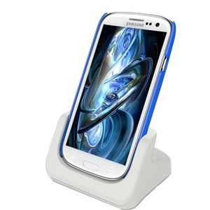   III White Cradle Desktop Docking Station Cell Phone Accessory