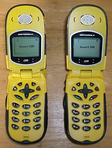 Yellow Motorola i530 Cellular Phones Sprint Nextell with 