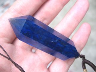 Crystal Cherry Blue Beautiful Pretty DT Wand Point Pendant