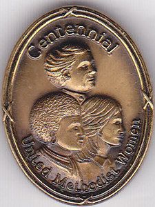 Vintage Brass Centennial United Methodist Women Pin