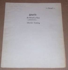 RARE Charles C Cushing Composer Sonata Sheet Music