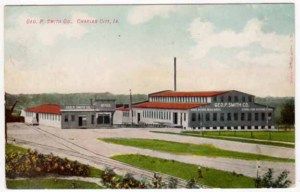 Postcard George P Smith Company in Charles City Iowa