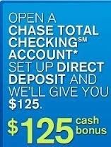 Chase $125 Coupon Open Checking Account Exp 12 31 2012