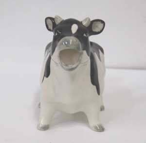 Willfred by Charles Sadek Collection Ceramic Cow Creamer Black White 