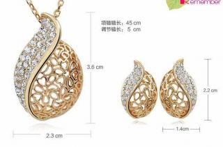   Crystal Pendant with Chain Earring Hot Selling Colour U Pick