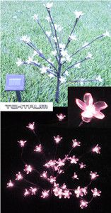 Solar Cherry Blossom Tree Light 21 36 Pink LED Flowers