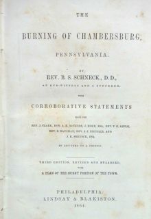 1864 antique BURNING CHAMBERSBURG PA civil war