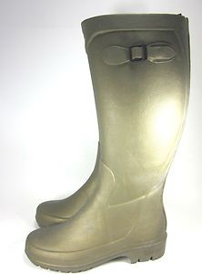 Le Chameau Womens Iris Rubber Boot Gold Size EUR Size 39 US Size 7 